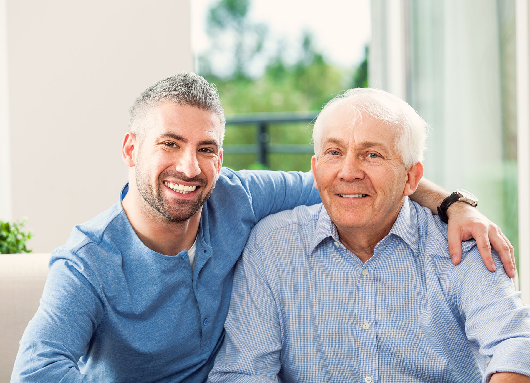 Senior Man and Son
