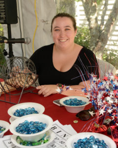 Samantha Beaton, an employee for the Town of Weymouth, sets up for bingo!